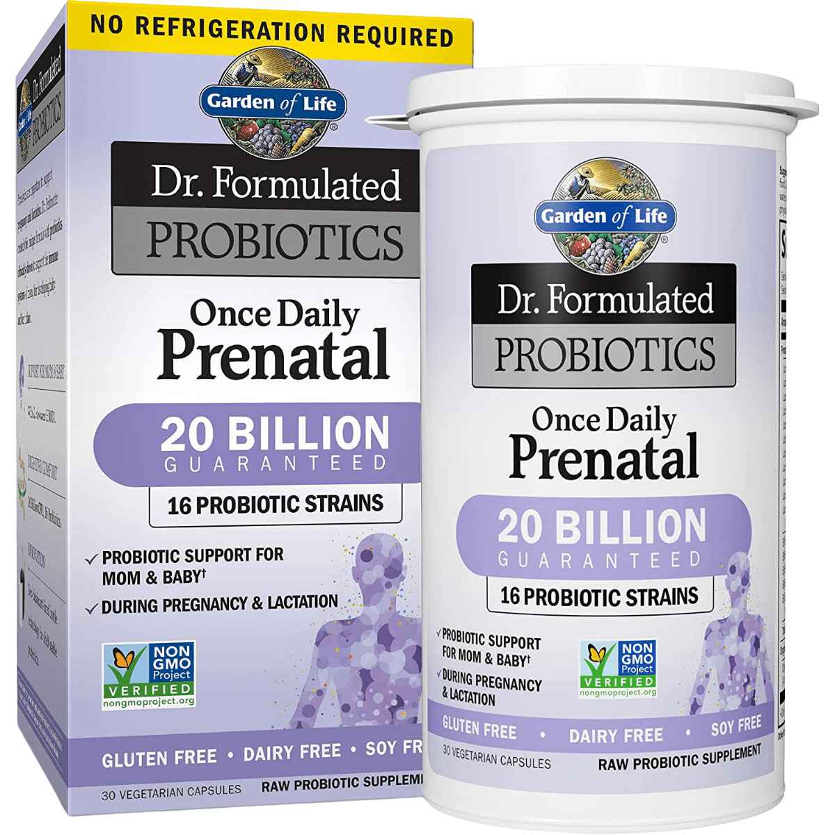 Garden of Life Dr. Formulated Probióticos Prenatales Uso Diario 20 Mil Millones CFU - 30 Cápsulas Vegetarianas - Haz Tu Pedido