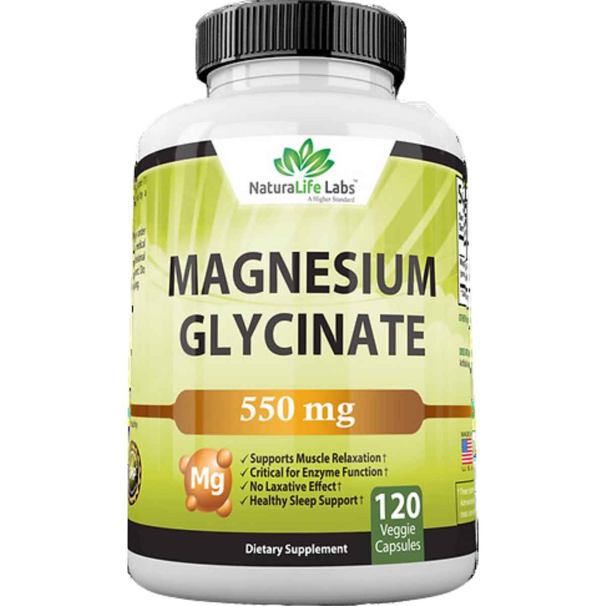 Naturalife Labs Glicinato de Magnesio 550 mg - 120 Cápsulas Vegetales - Haz Tu Pedido