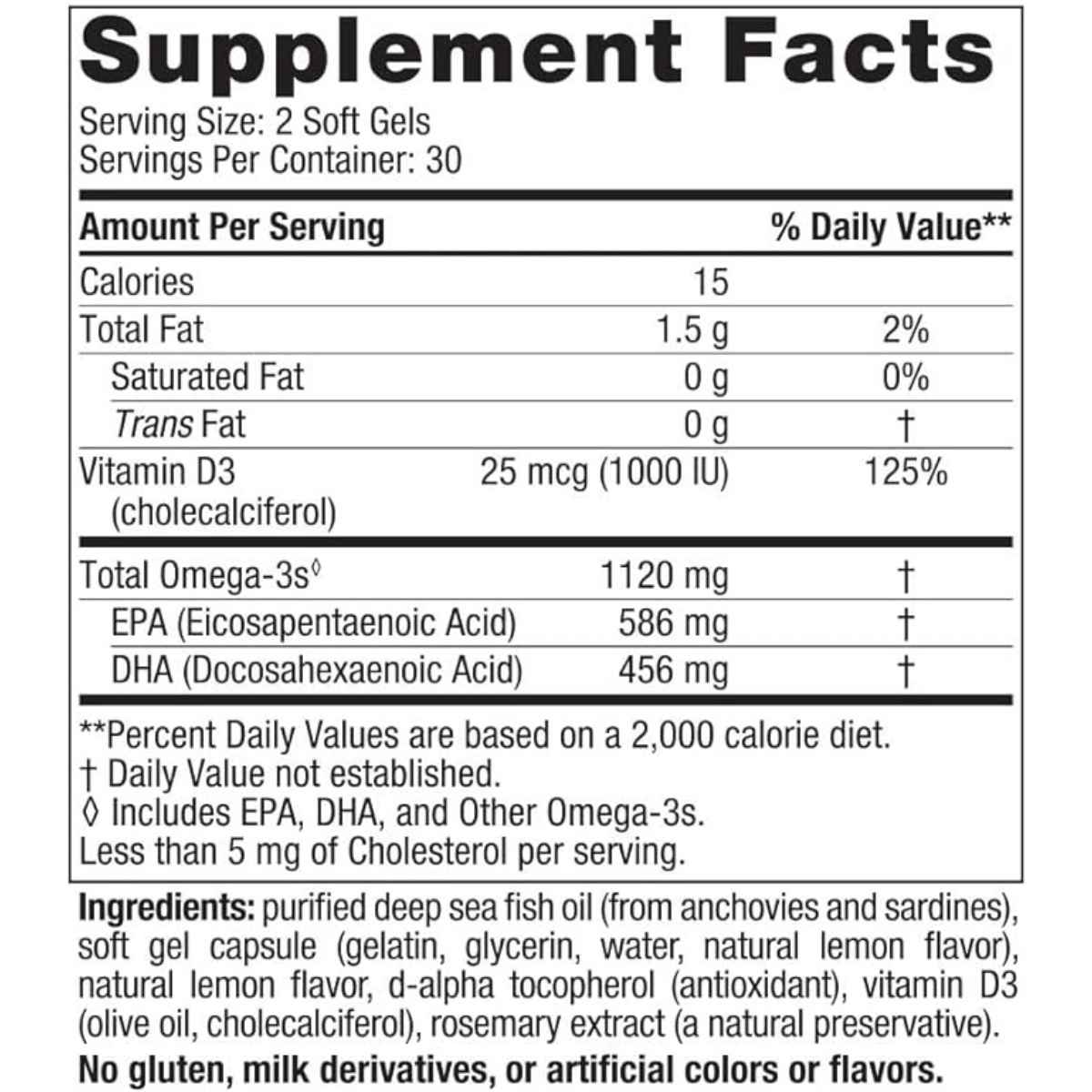 Nordic Naturals Omega 3 Con Vitamina D3 - Sabor Limón - 60 Mini Cápsulas Blandas - Tabla Nutricional - Haz Tu Pedido