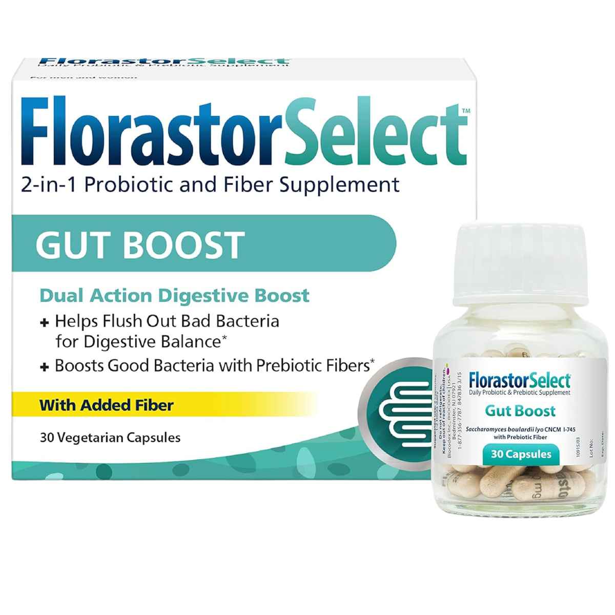 Florastor Select Impulso Diario Probiótico y Prebiótico - 30 Cápsulas Vegetarianas - Haz Tu Pedido