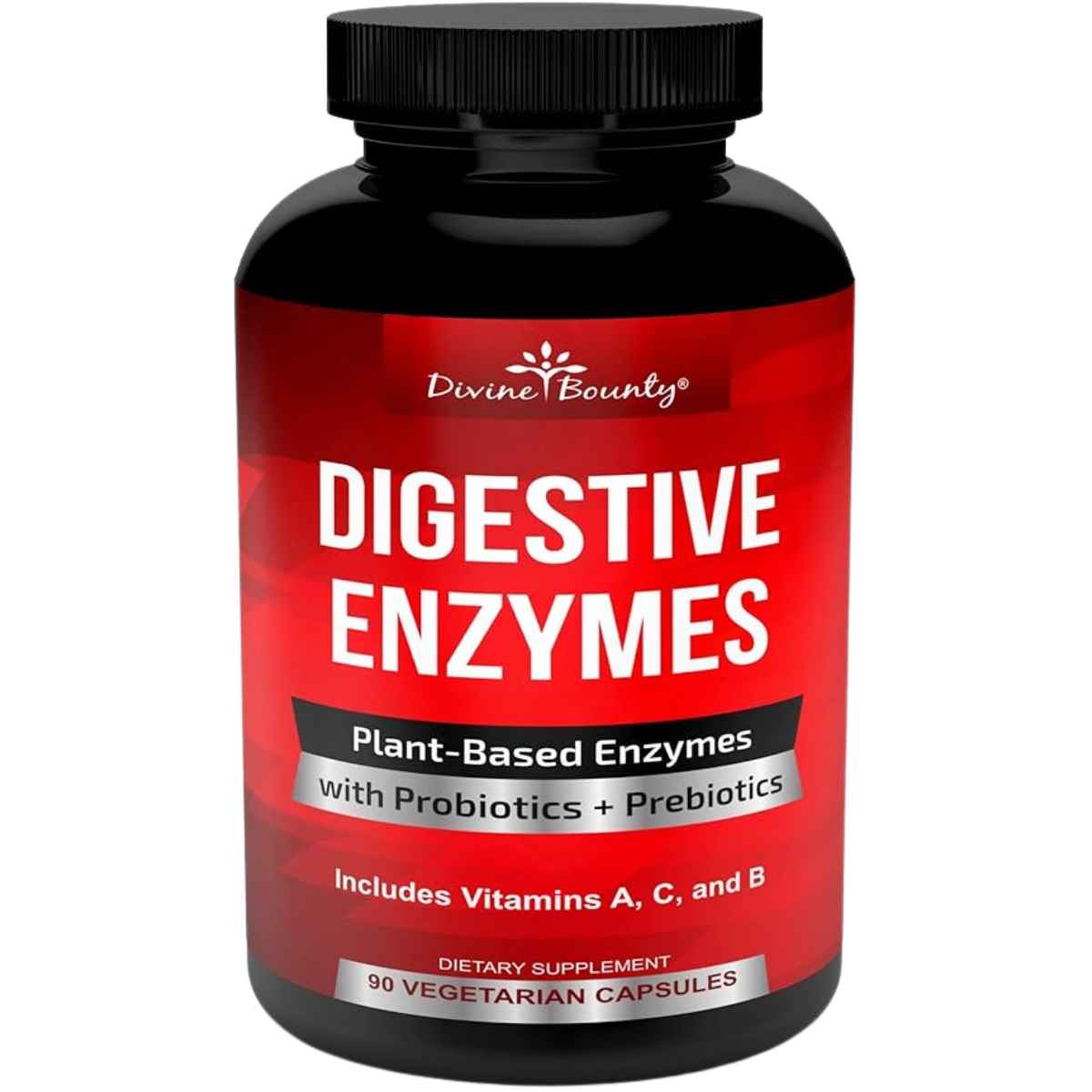 Divine Bounty Enzimas Digestivas - 90 Cápsulas Vegetarianas