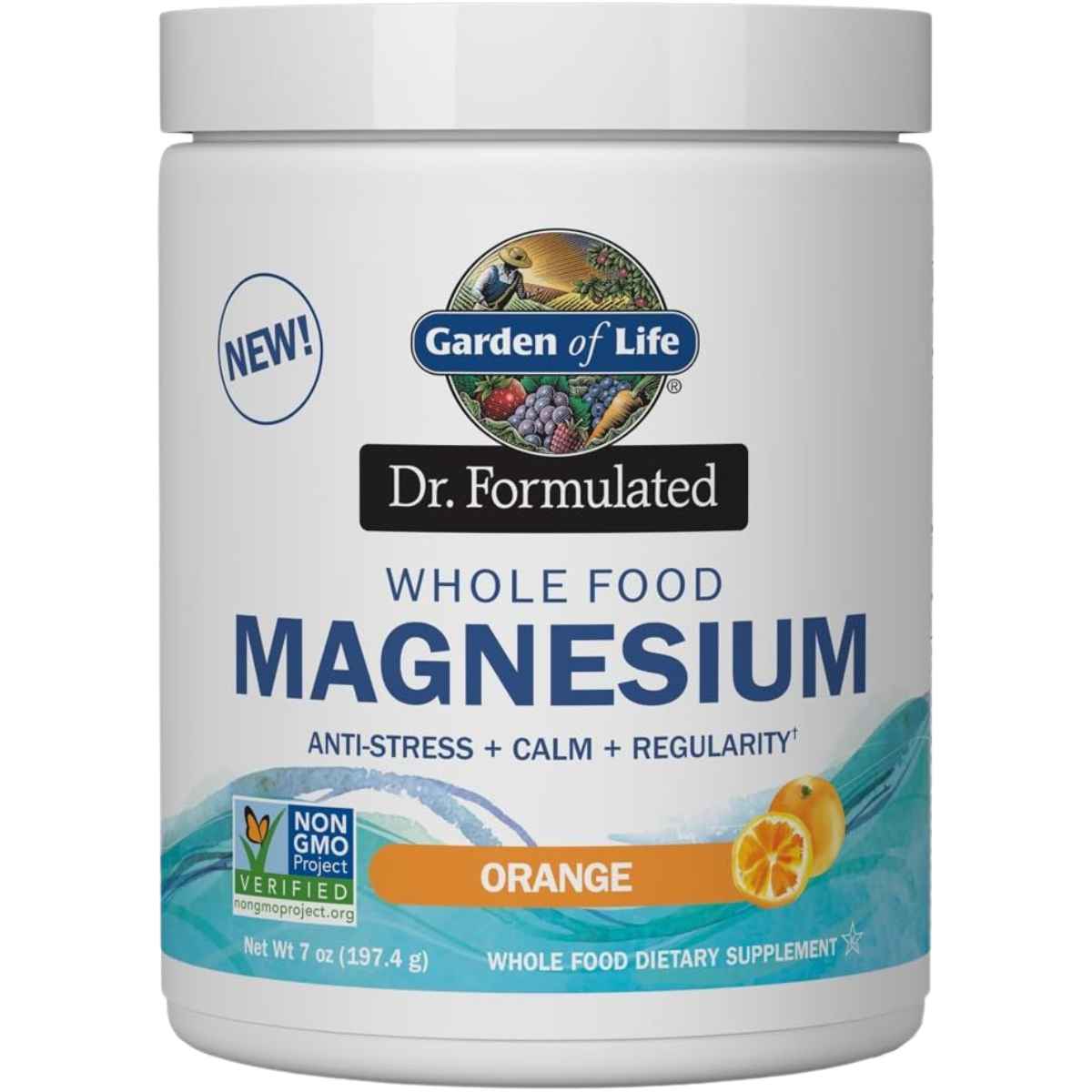 Garden of Life Magnesio - Sabor Naranja - 197,4 g - Haz Tu Pedido