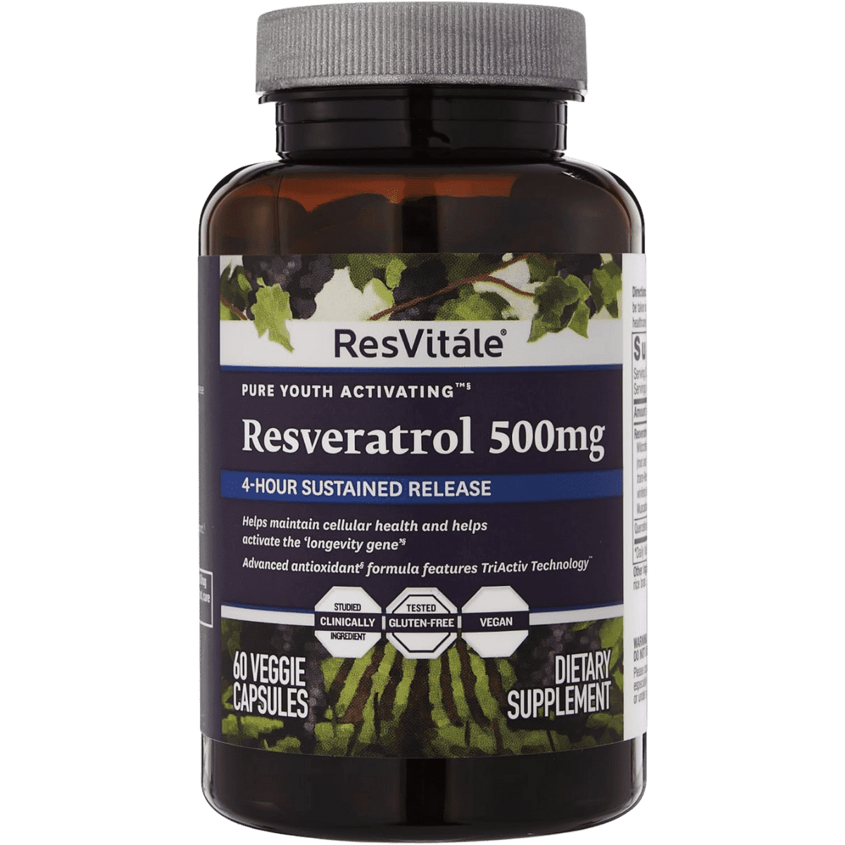 ResVitále Resveratrol 500 mg - 60 Cápsulas Vegetales - Haz Tu Pedido