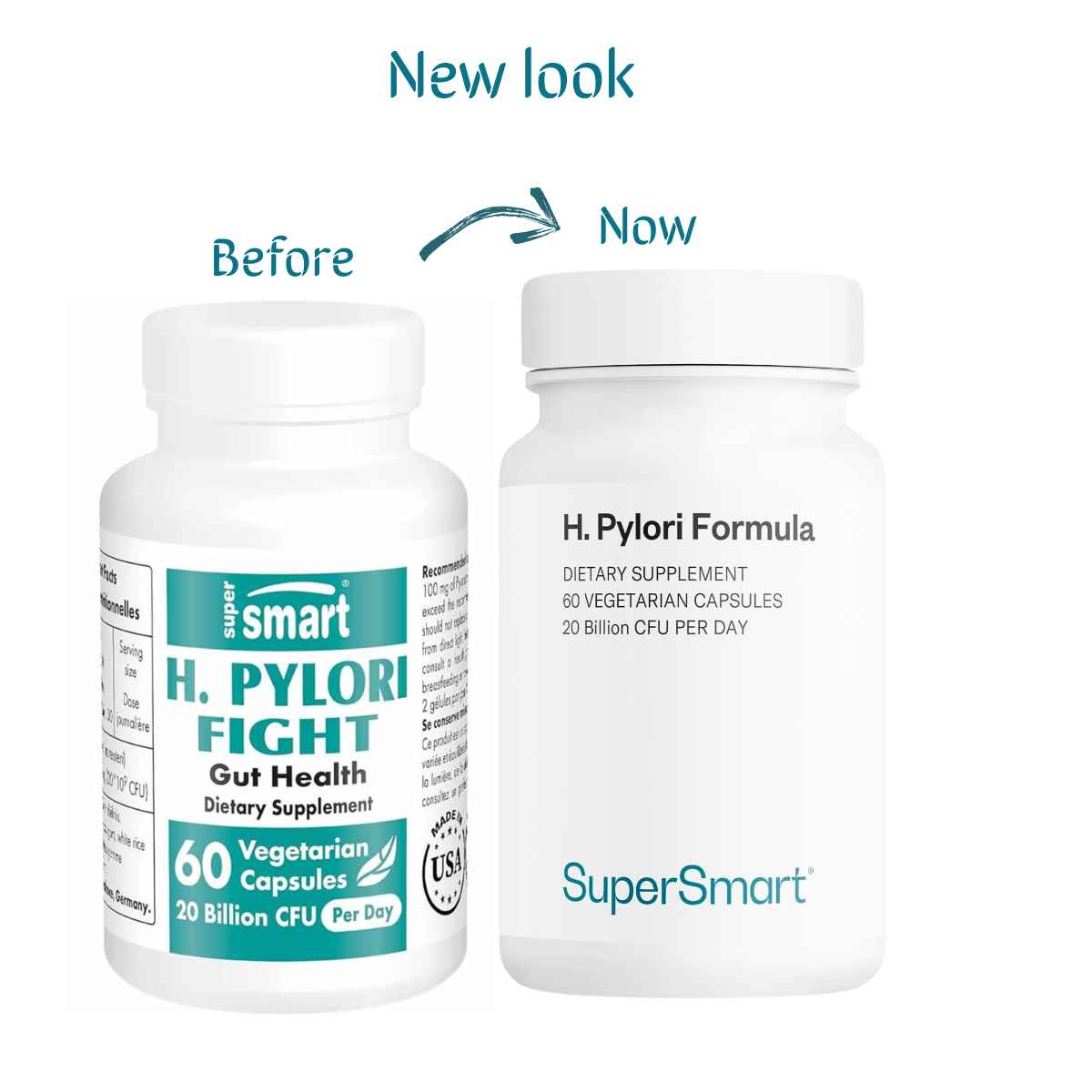 SuperSmart Lucha Contra H. Pylori Soporte Digestivo - 60 Cápsulas Vegetarianas