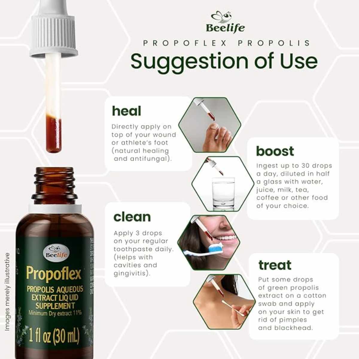Beelife Extracto de Propóleo Verde - 30 ml - Tabla Nutricional - Haz Tu Pedido