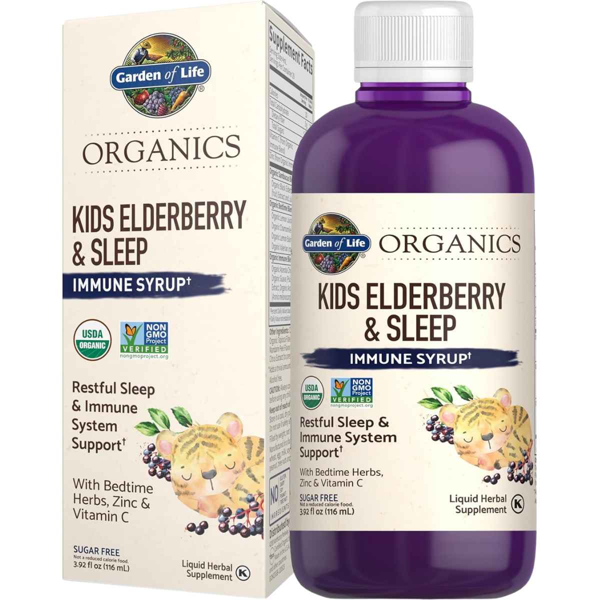 Jarabe inmunológico de saúco orgánico para niños - 116 ml