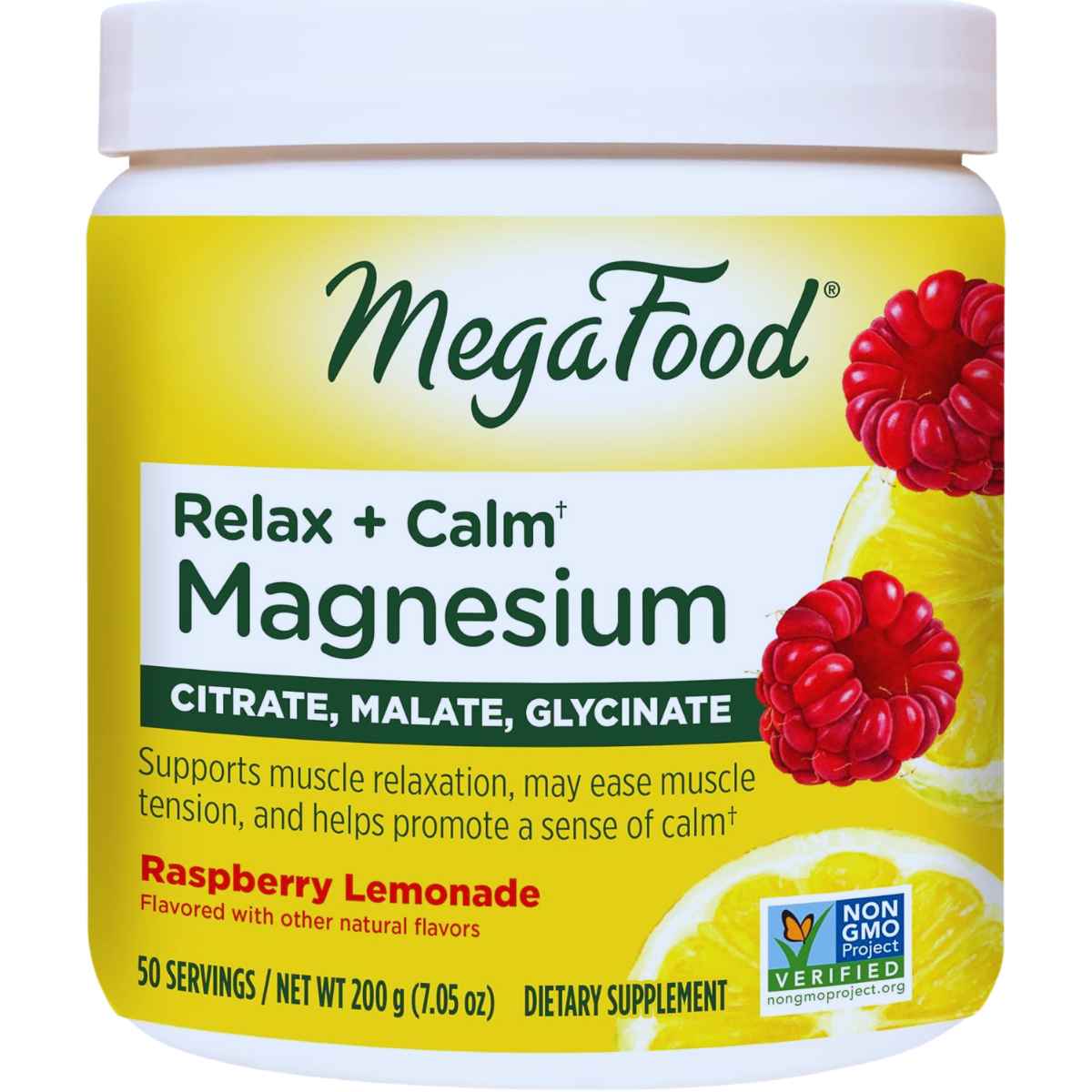MegaFood Magnesio Para Relajación Y Calma - Sabor Frambuesa Limón - 200 g - Haz Tu Pedido