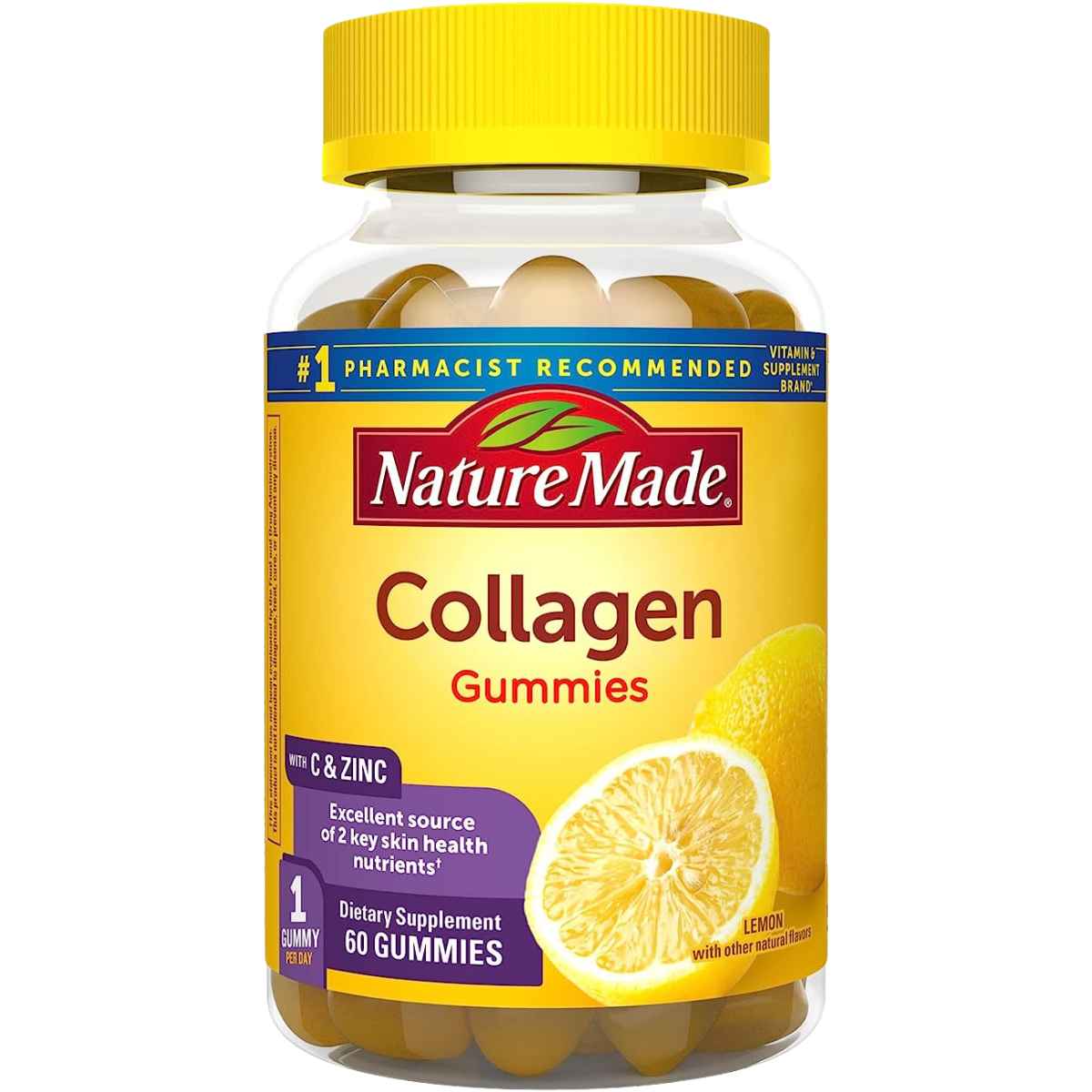 Nature Made Colágeno 100 mg - Sabor Limón - 60 Gomitas - Haz Tu Pedido
