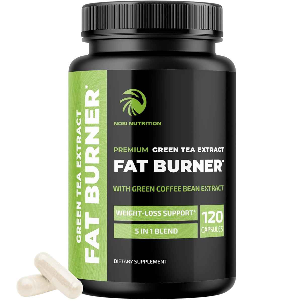 Nobi Nutrition Quemador De Grasa Con Té Verde - 120 Cápsulas - Haz Tu Pedido