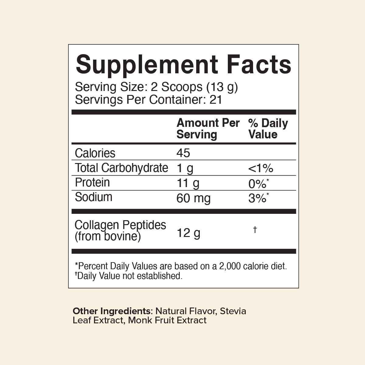 Great Lakes Gelatin Colágeno - 284 g - Tabla Nutricional - Haz Tu Pedido