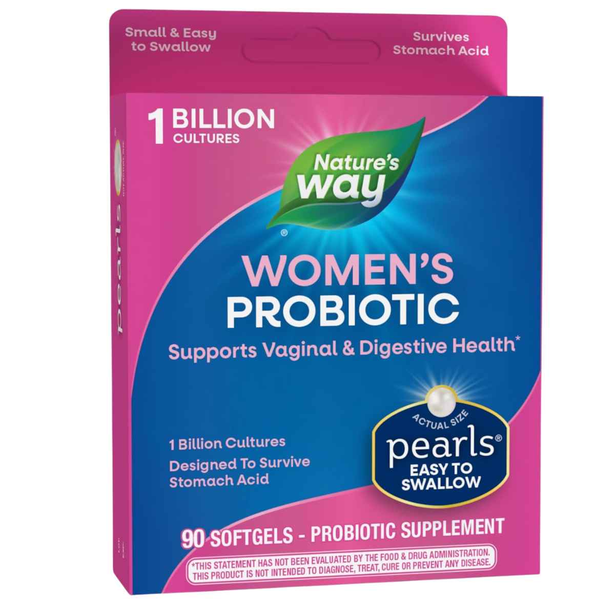 Natures Way Pearls® Probiótico para Mujeres 1 Mil Millones CFU - 90 Cápsulas Blandas - Haz Tu Pedido