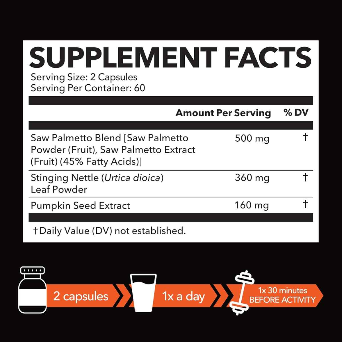 Havasu Nutrition - Saw Palmetto 3X Formula con Ortiga y Calabaza (500 mg - 120 Cápsulas)
