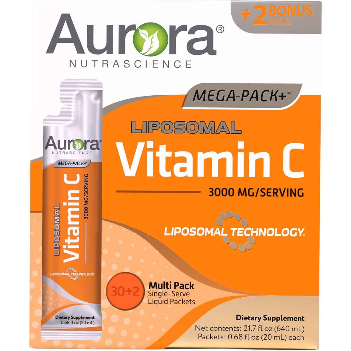 Aurora Nutrascience Vitamina C 3000 mg - Sabor Frutas - 640 ml - Haz Tu Pedido