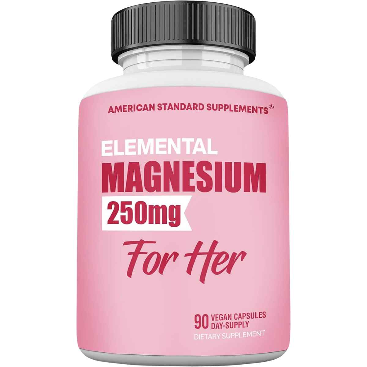 American Standard Supplements Glicinato De Magnesio 250 mg - 90 Cápsulas Veganas - Haz Tu Pedido