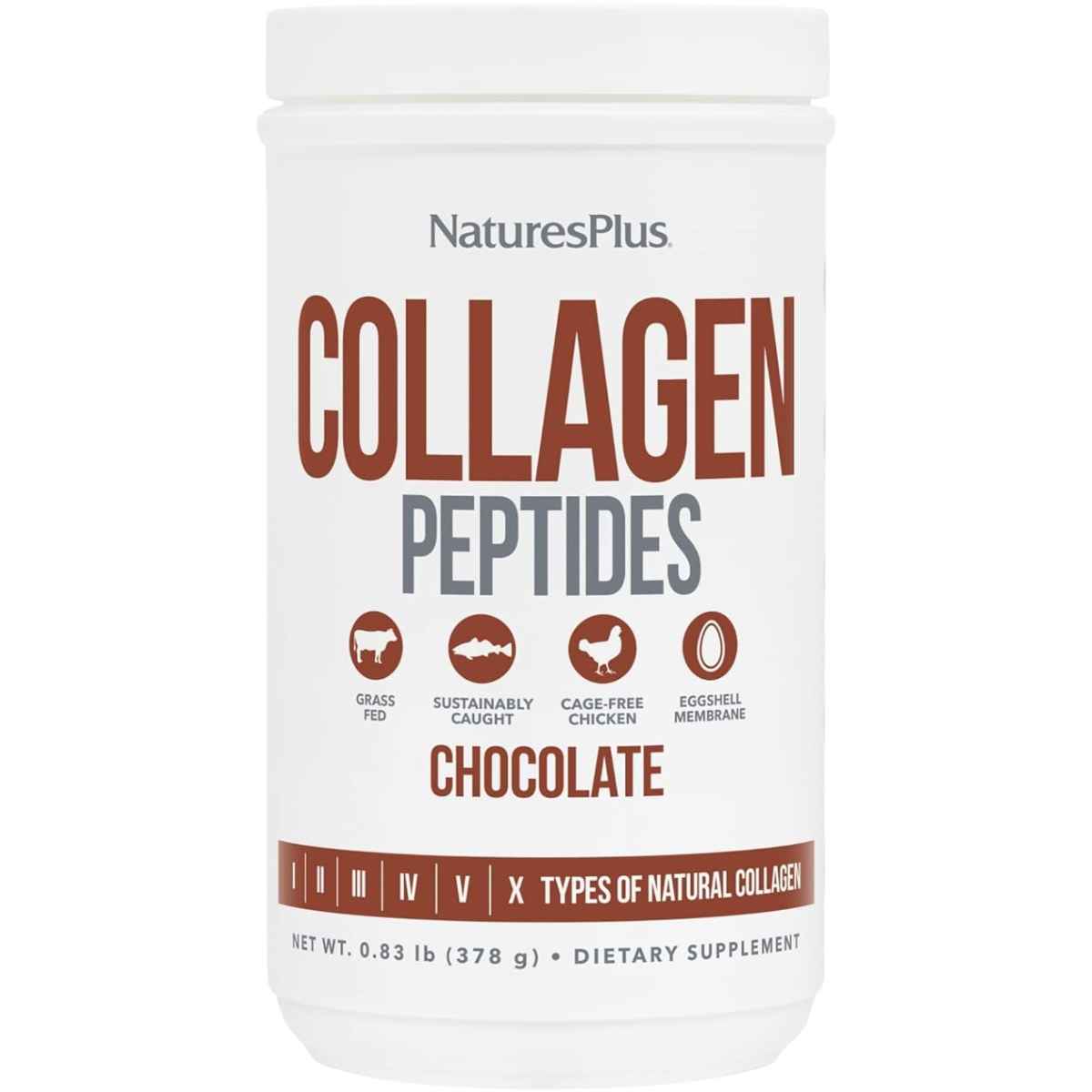 NaturesPlus Péptidos de Colágeno en Polvo - Sabor Chocolate - 378 g - Haz Tu Pedido