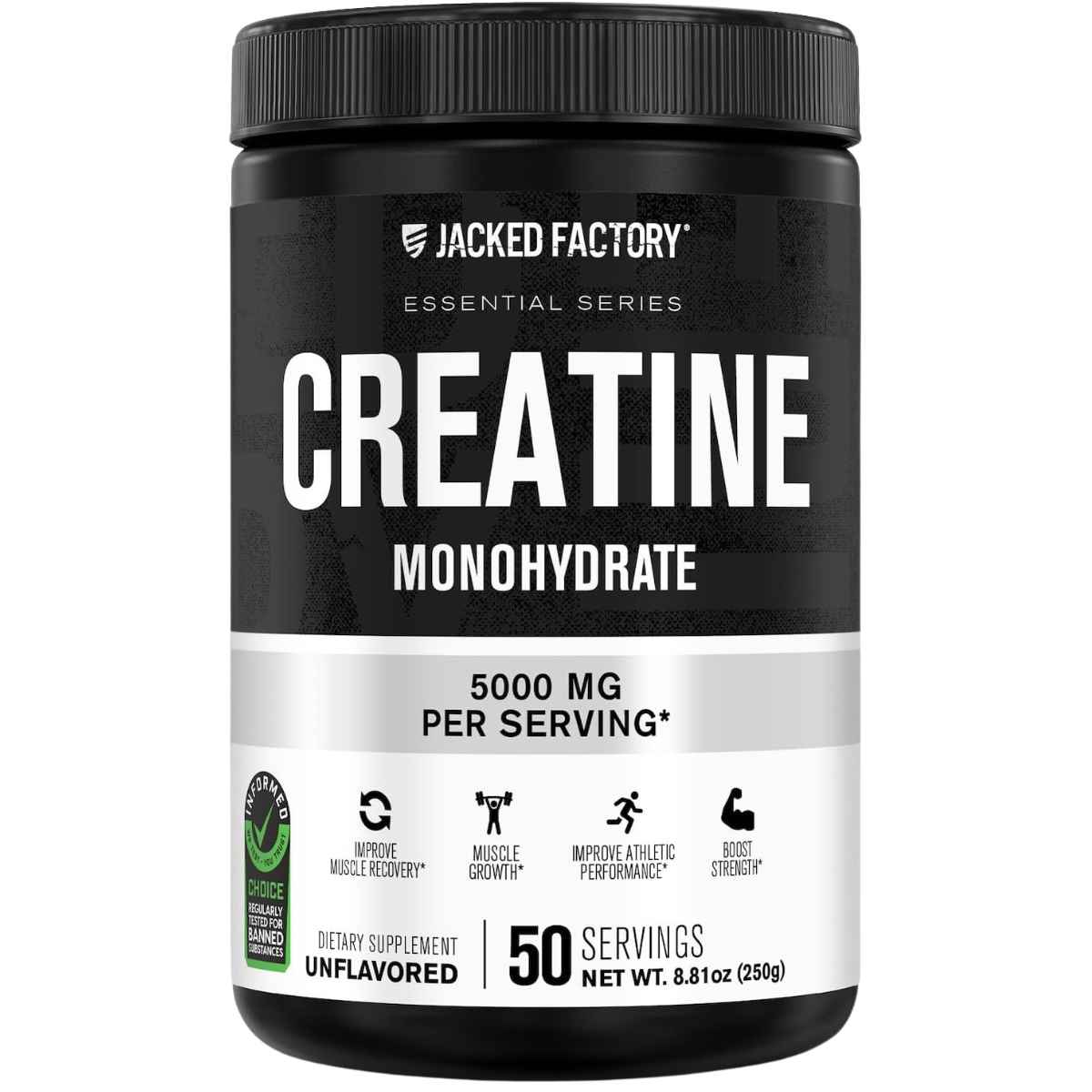 Jacked Factory Monohidrato de Creatina 5000 mg - 250 g - Haz Tu Pedido