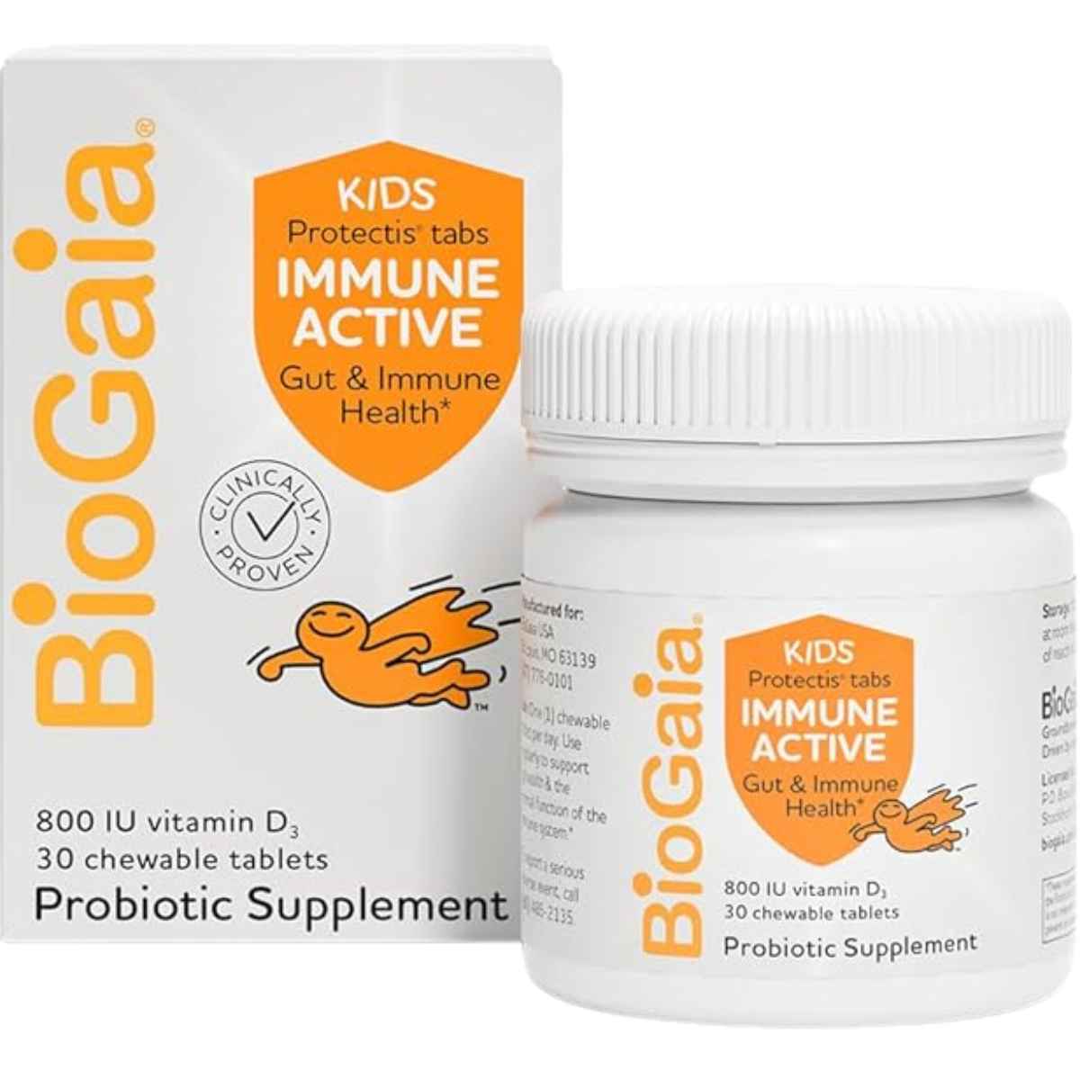 BioGaia Probiótico Con Vitamina D Para Niños - Sabor Naranja - 30 Tabletas Masticable - Haz Tu Pedido