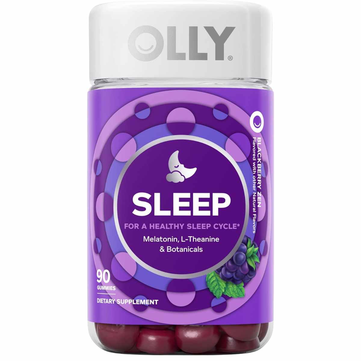 OLLY Soporte para el Sueño - Sabor Cereza Negra - 90 Gomitas - Haz Tu Pedido