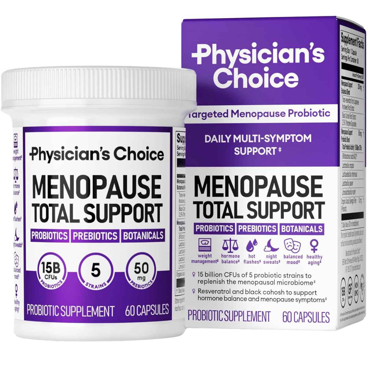 Physician's Choice Probiótico Integral para la Menopausia 15 Mil Millones CFU - 60 Cápsulas - Haz Tu Pedido