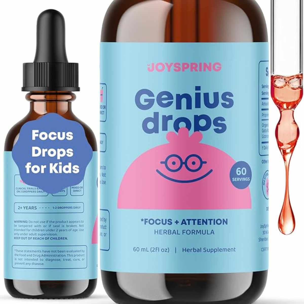 JoySpring Gotas Orgánicas de Apoyo Cerebral para Niños - 60 ml - Haz Tu Pedido
