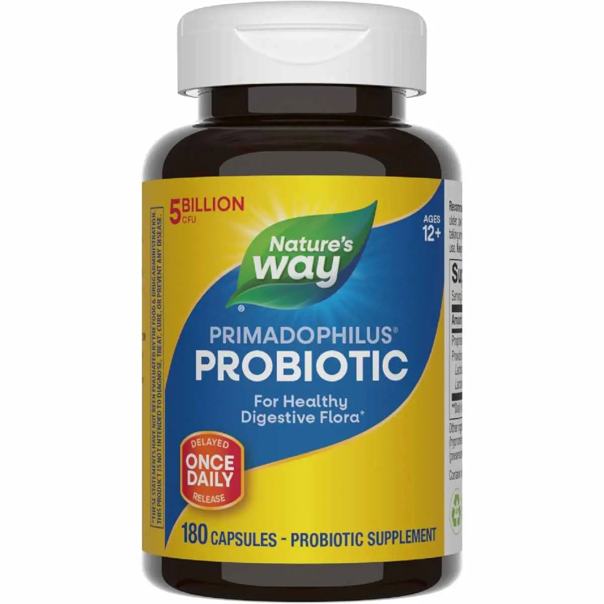 Natures Way Primadophilus® Original Probiotico 5 Mil Millones CFU - 180 Cápsulas Vegetarianas - Haz Tu Pedido