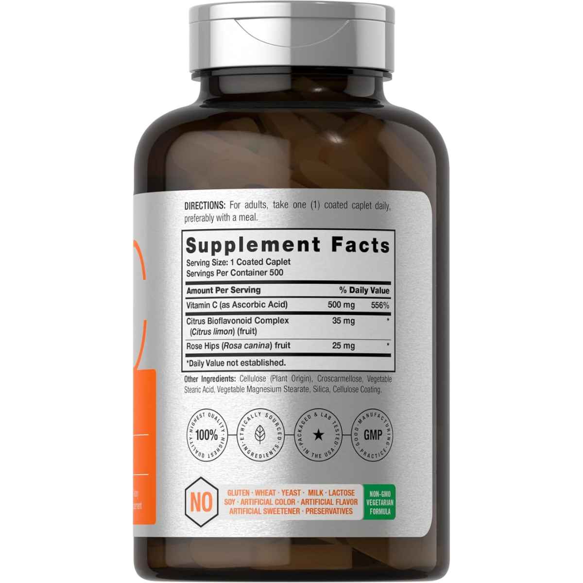 Horbaach Vitamina C 500mg con Bioflavonoides - 500 Cápsulas - Haz Tu Pedido