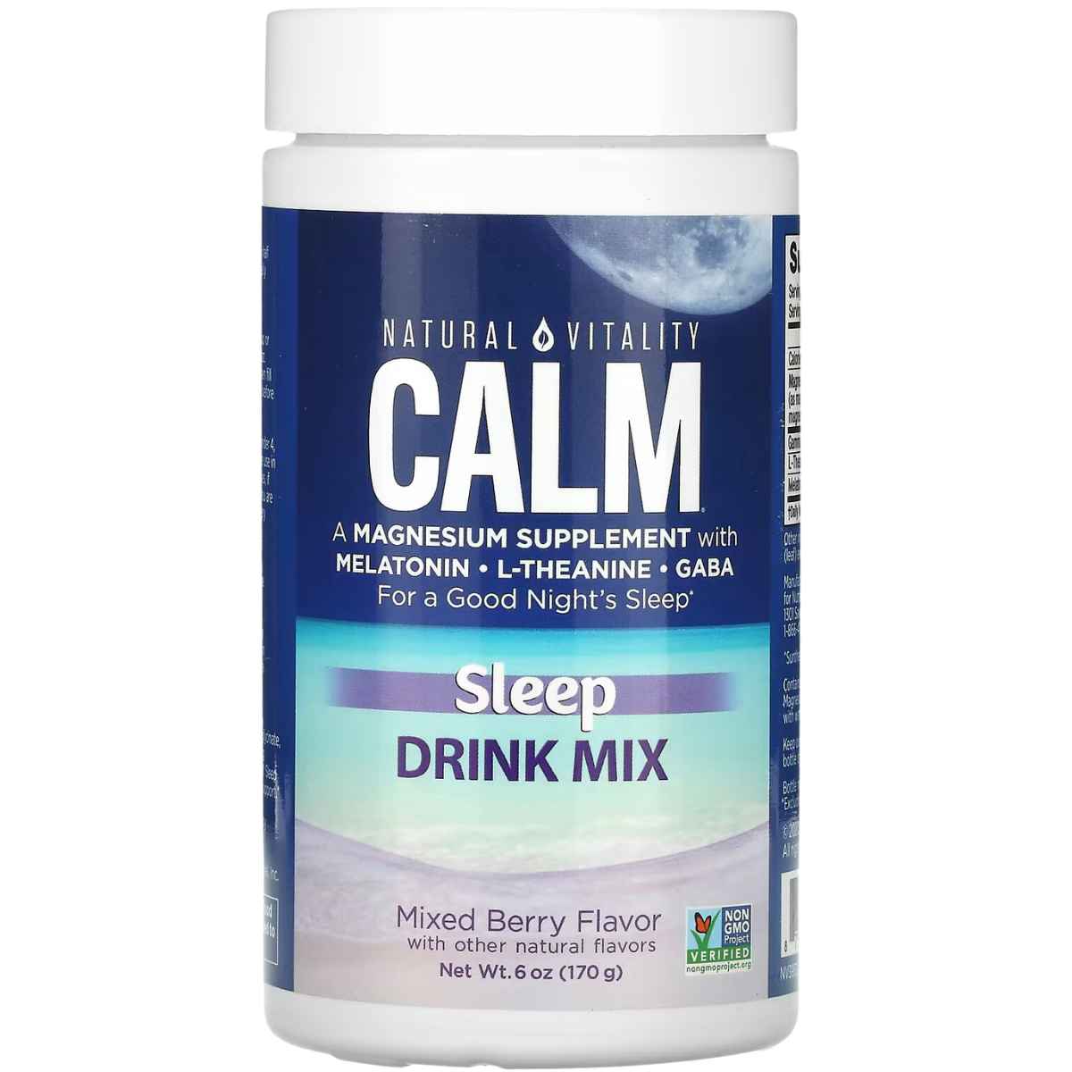 Natural Vitality Magnesio Para Dormir - Sabor Mezcla de Bayas - 170 g - Haz Tu Pedido
