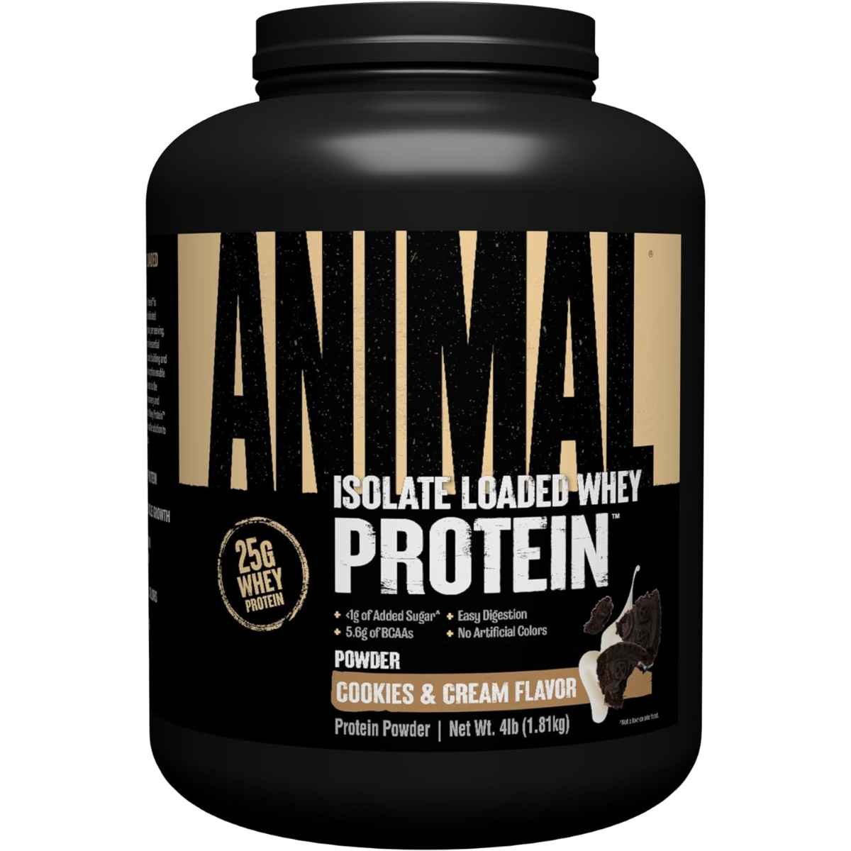 Animal Proteína de Suero de Leche Aislada 25 g - Sabor Galletas y Crema - 4 polvo - Haz Tu Pedido