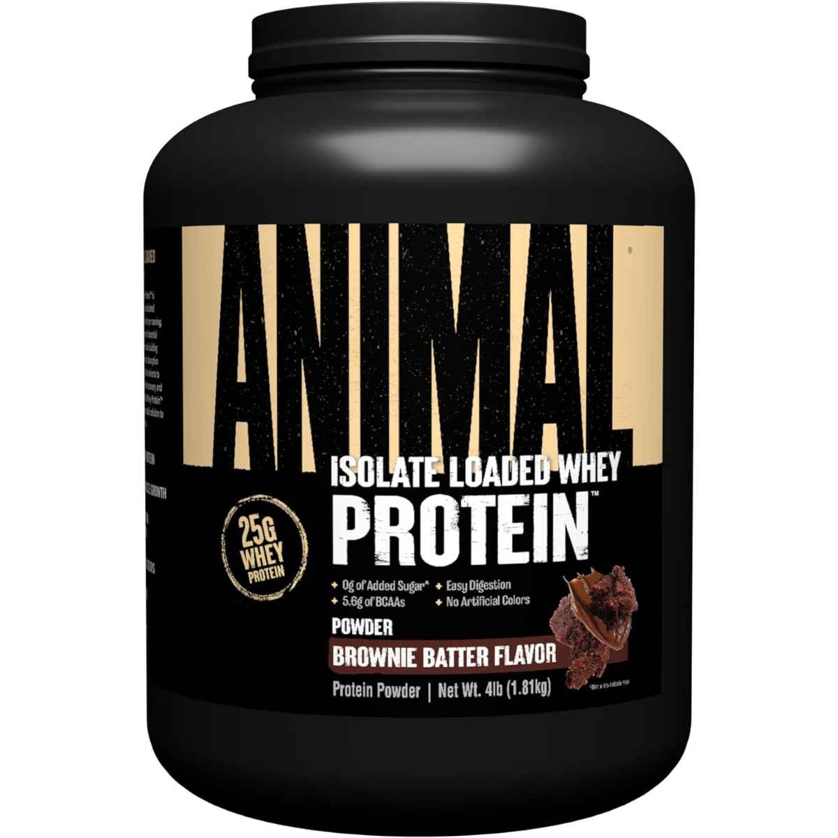 Animal Proteína de Suero de Leche Aislada 25 g - Sabor Masa De Brownie - 4 polvo - Haz Tu Pedido