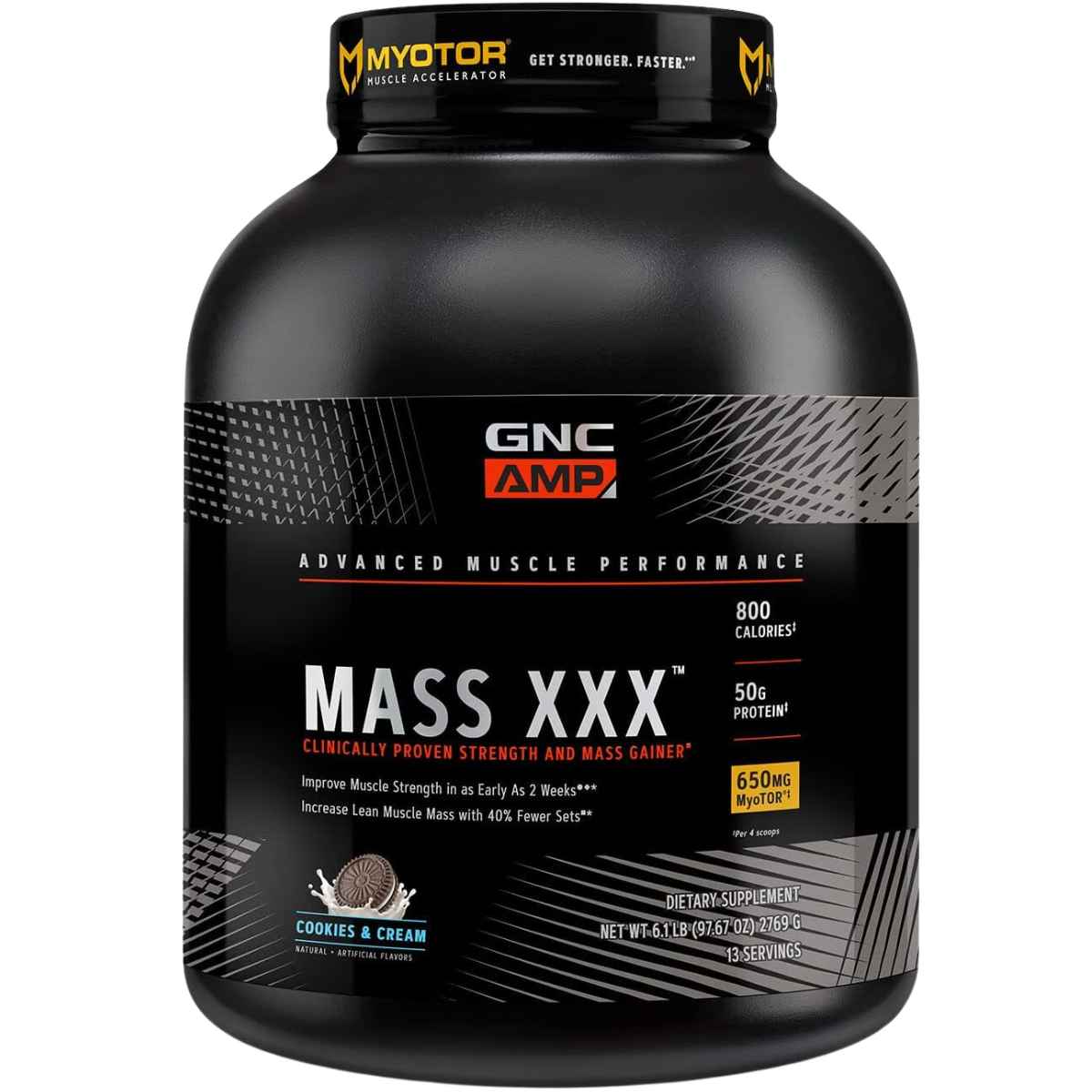 GNC MASS XXX™ con MyoTor® Proteína para Ganancia Muscular - Sabor Galletas y Crema - 2769 g - Haz Tu Pedido