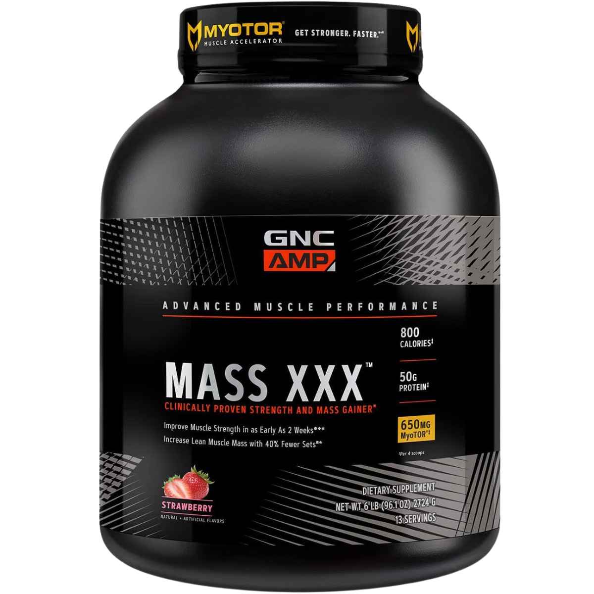 GNC MASS XXX™ con MyoTor® Proteína para Ganancia Muscular - Sabor Fresa - 2724 g - Haz Tu Pedido