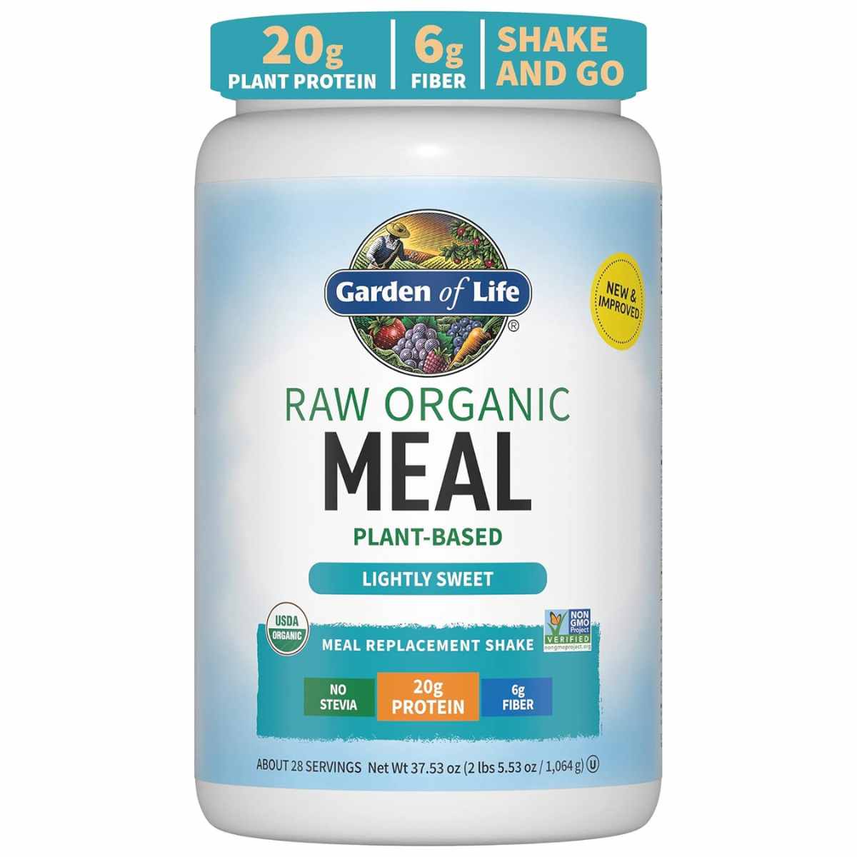 Garden of Life Proteína Orgánica Vegana 20 g - Sabor Ligeramente Dulce - 1064 g - Haz Tu Pedido