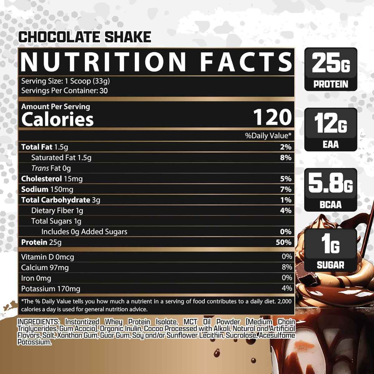 Nutrex Research Isofit Aislado de Proteína de Suero 25 g - Sabor Chocolate - 993 g - Tabla Nutricional - Haz Tu Pedido