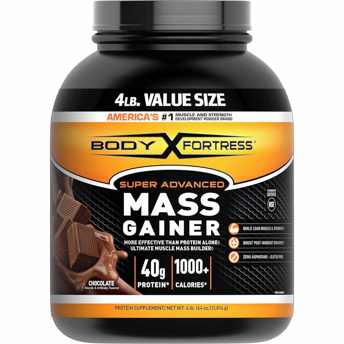 Body Fortress Proteína Mass Gainer 40 g - Sabor Chocolate - 1814 g - Haz Tu Pedido