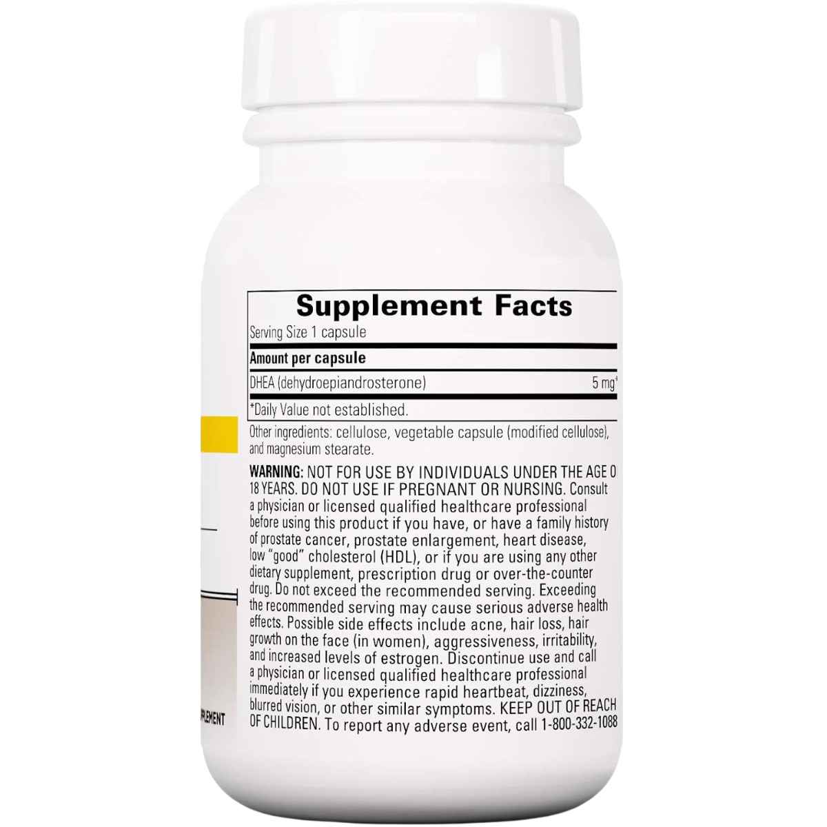 Integrative Therapeutics DHEA 5 mg - 60 Cápsulas - Tabla Nutricional - Haz Tu Pedido