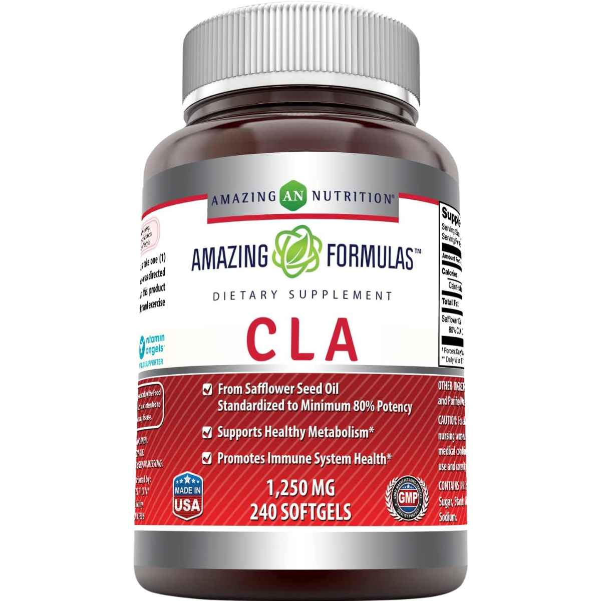 Amazing Nutrition CLA 1250 mg - 240 Cápsulas Blandas - Haz Tu Pedido