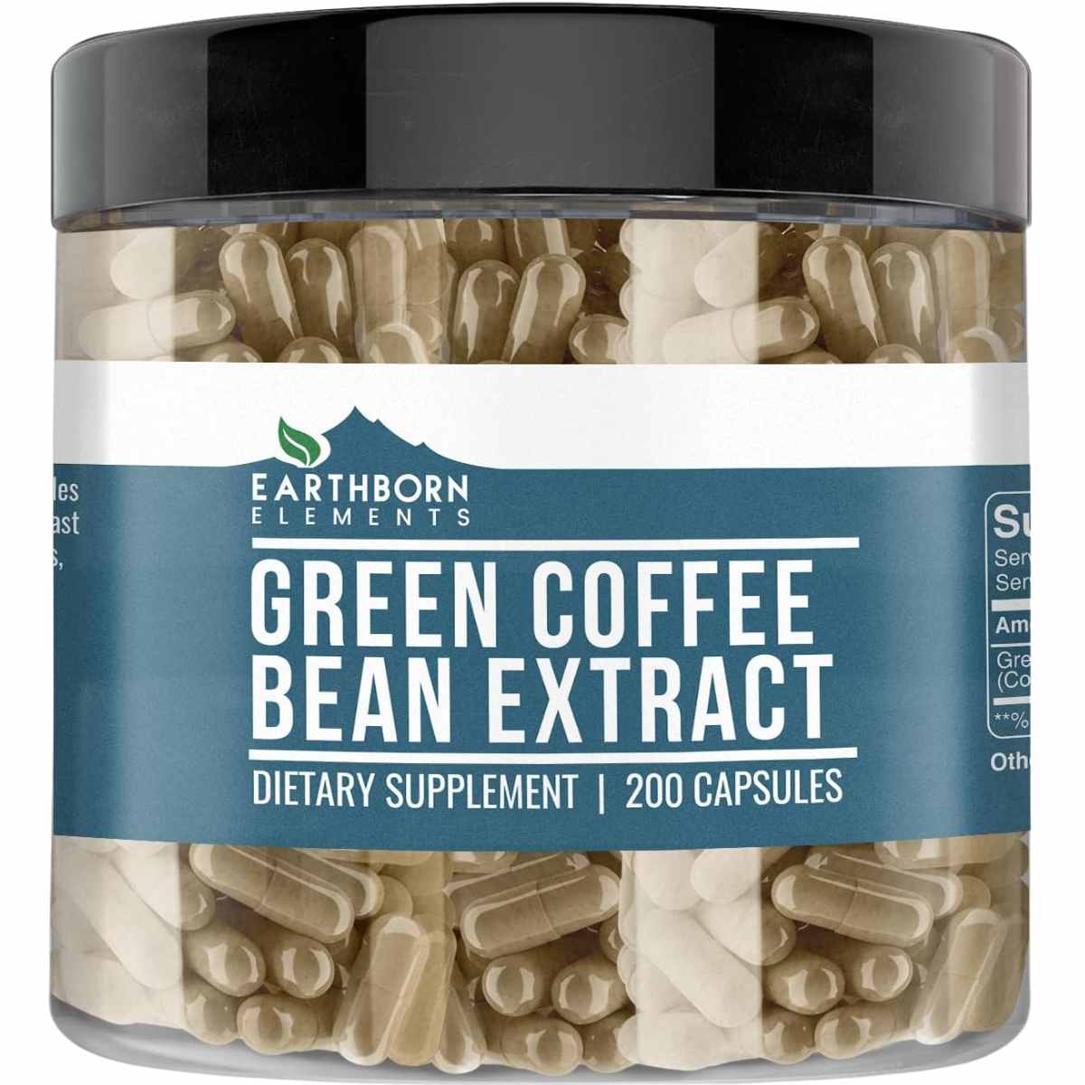 Earthborn Elements Extracto de Grano de Café Verde - 200 Cápsulas - Haz Tu Pedido