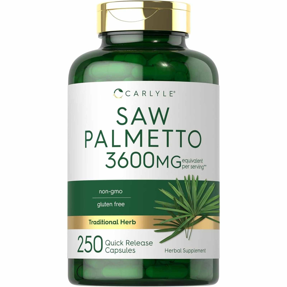 Carlyle Saw Palmetto 3600 mg - 250 Cápsulas de Liberación Rápida - Haz Tu Pedido