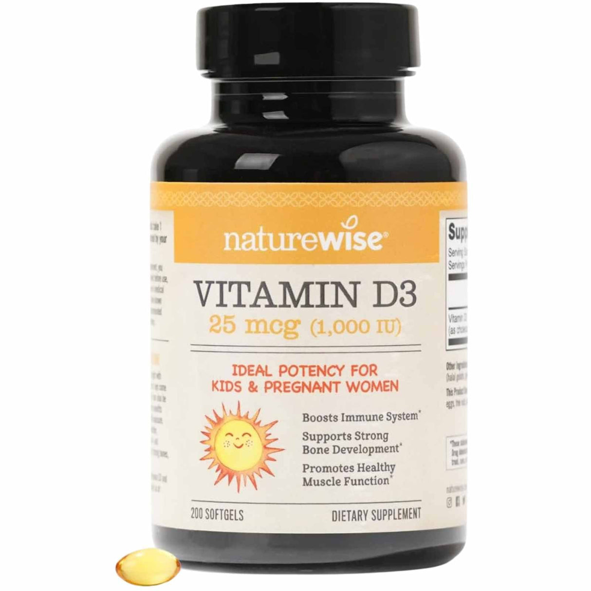 NatureWise Vitamina D3 1000 IU - 200 Cápsulas Blandas - Haz Tu Pedido