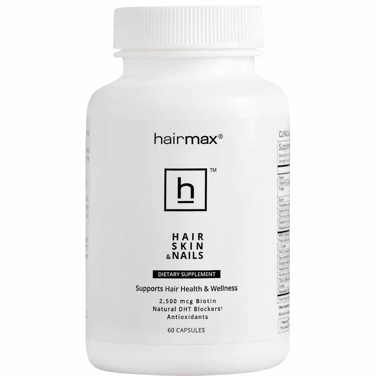 HairMax Suplemento dietético para el Cabello, la Piel y las Uñas 2500 mg - 60 Cápsulas - Haz Tu Pedido