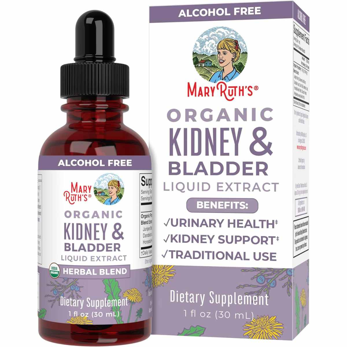 MaryRuth Organics Suplemento de apoyo al Riñon y Vejiga - 30 ml