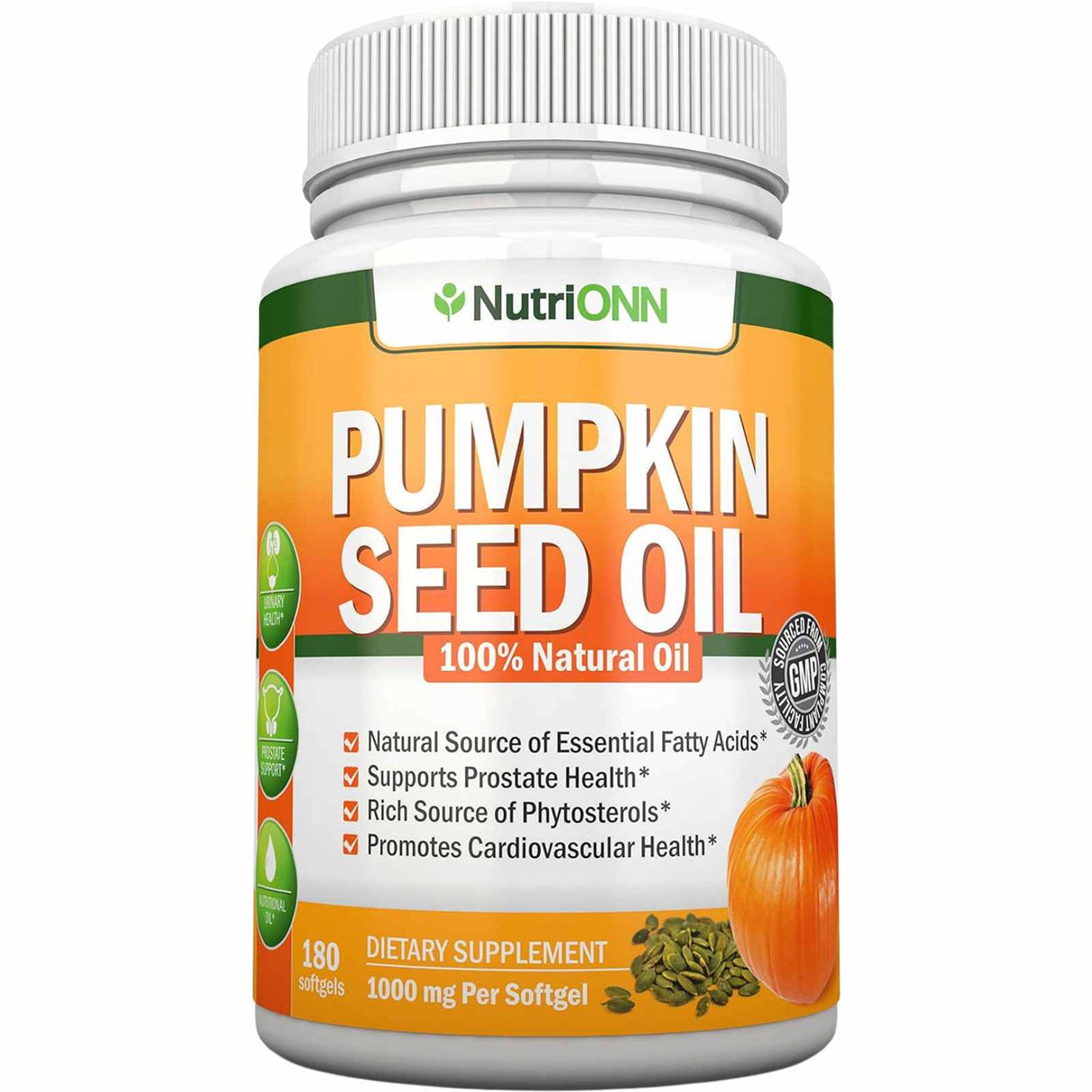 Aceite de Semilla de Calabaza 1000 mg - 180 Cápsulas Blandas - Haz Tu Pedido