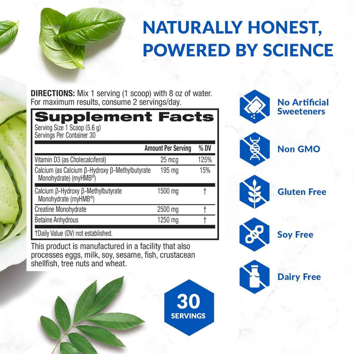 BioTrust Monohidrato de Creatina - Sabor Sin Sabor - 167 g - Tabla Nutricional - Haz Tu Pedido