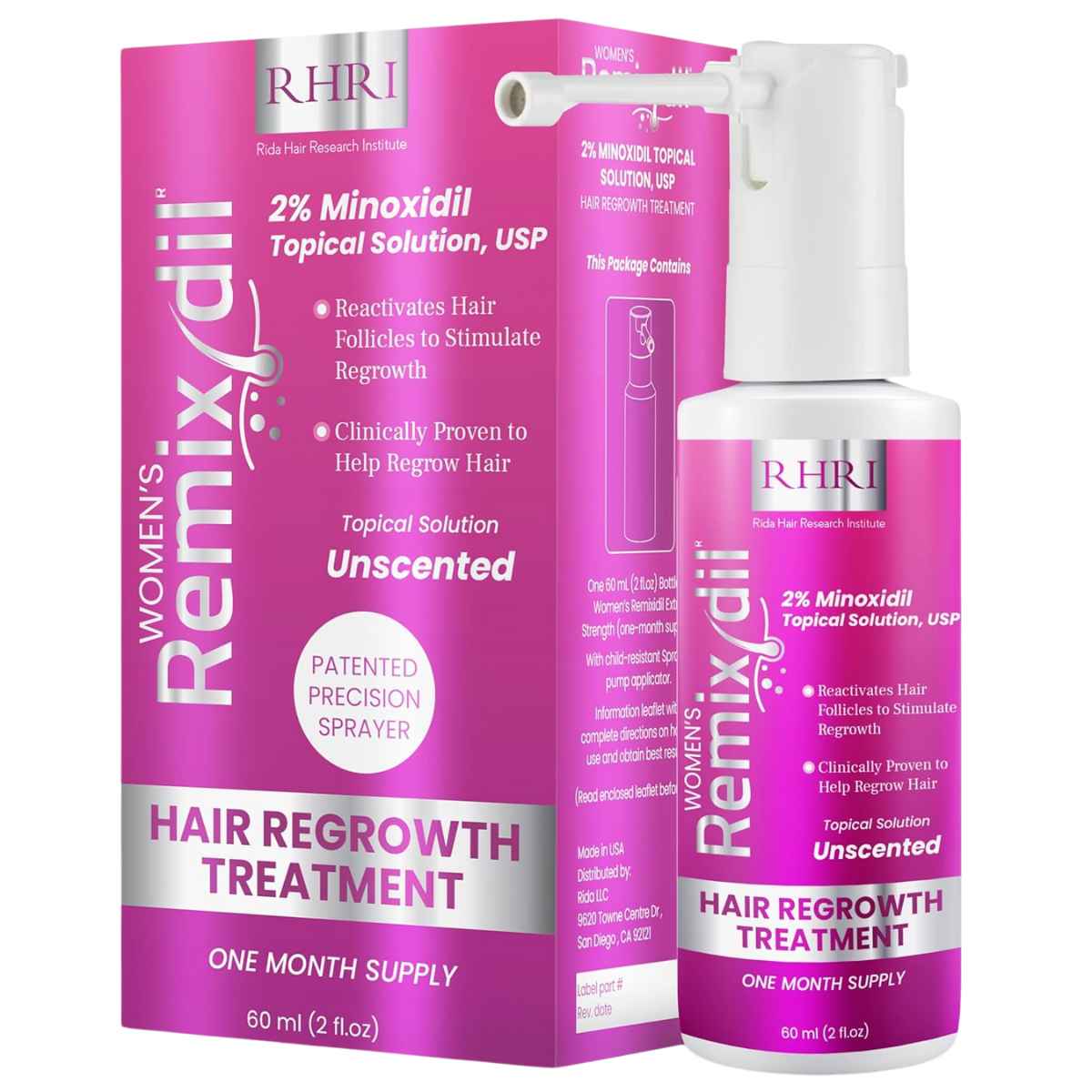 RHRI Remixidil Minoxidil 2% para mujer - 60 ml - Haz Tu Pedido