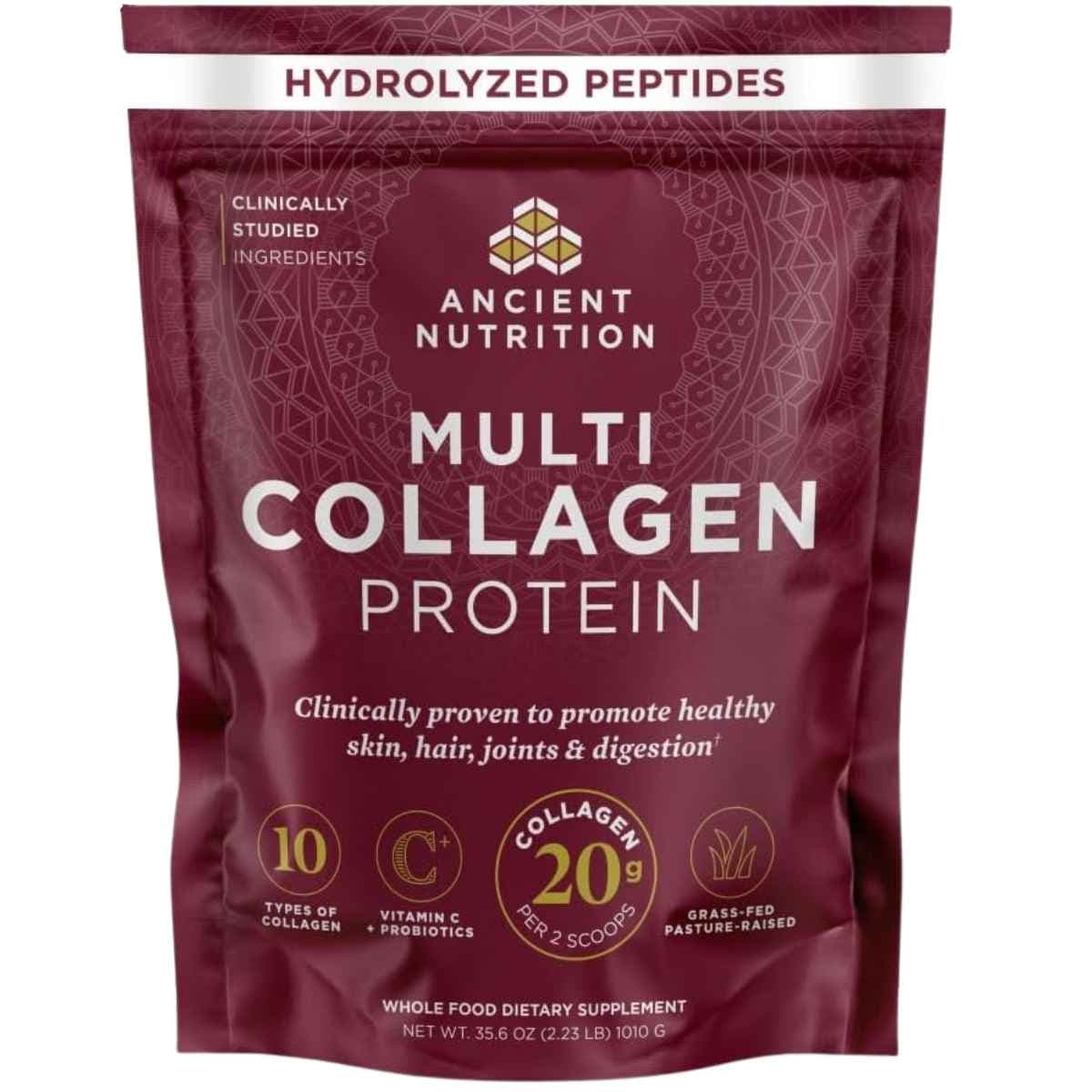 Ancient Nutrition Multi Collagen Protein 35.6 oz - sobre de 100 porciones