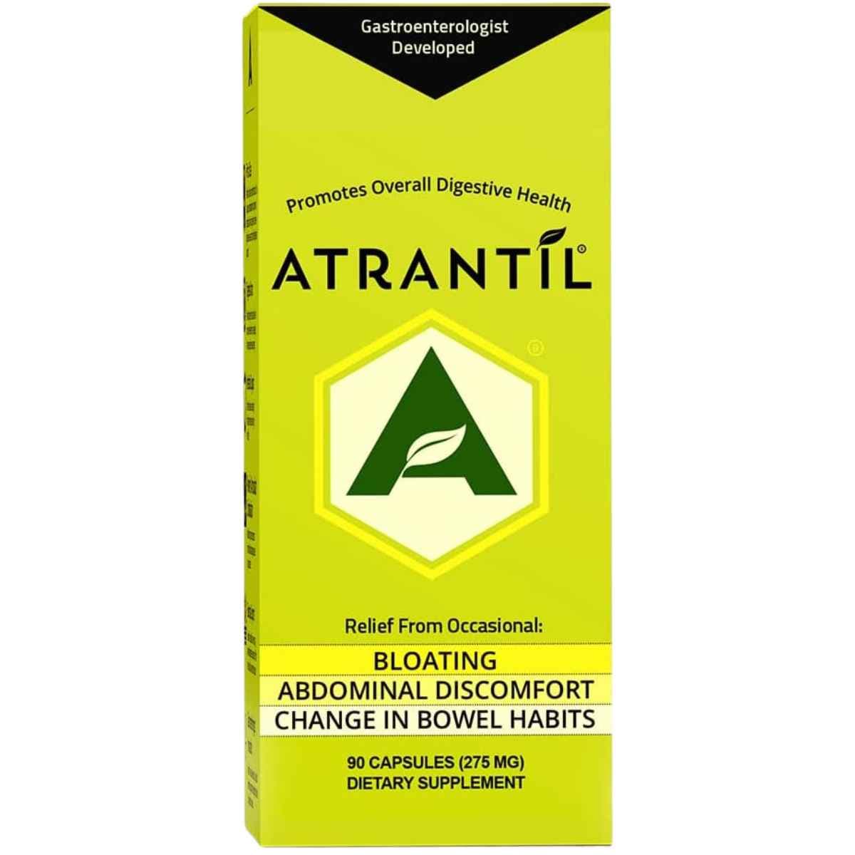 Frasco de suplemento Atrantil Mezcla de Quebracho, Castaño de Indias y Menta 90 cápsulas