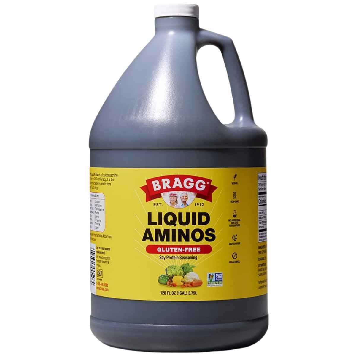 Envase de Bragg Aminoácidos Líquidos Condimento de Proteína de Soya 1 Galón
