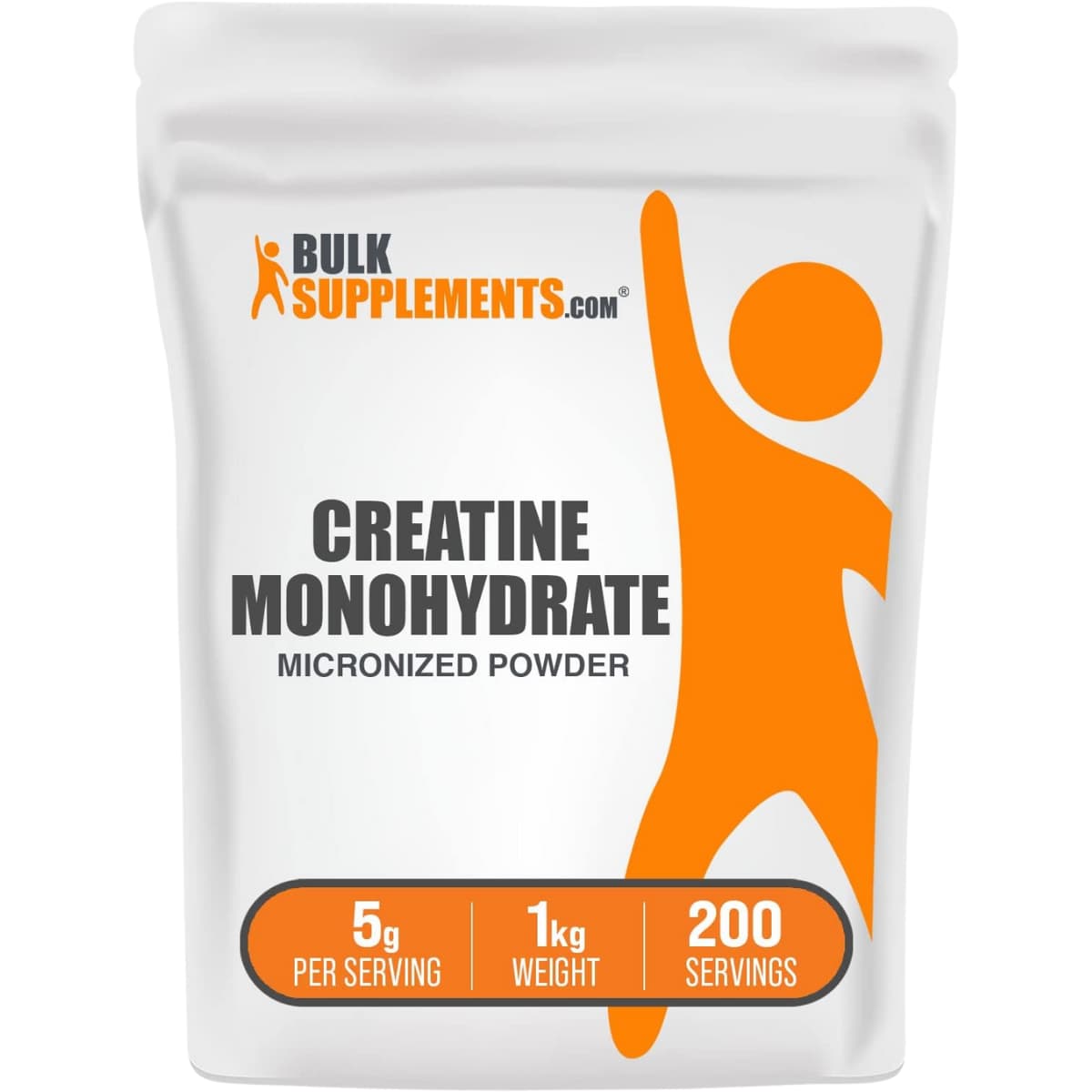 Bolsa de suplemento BulkSupplements Monohidrato de Creatina Micronizado 1kg