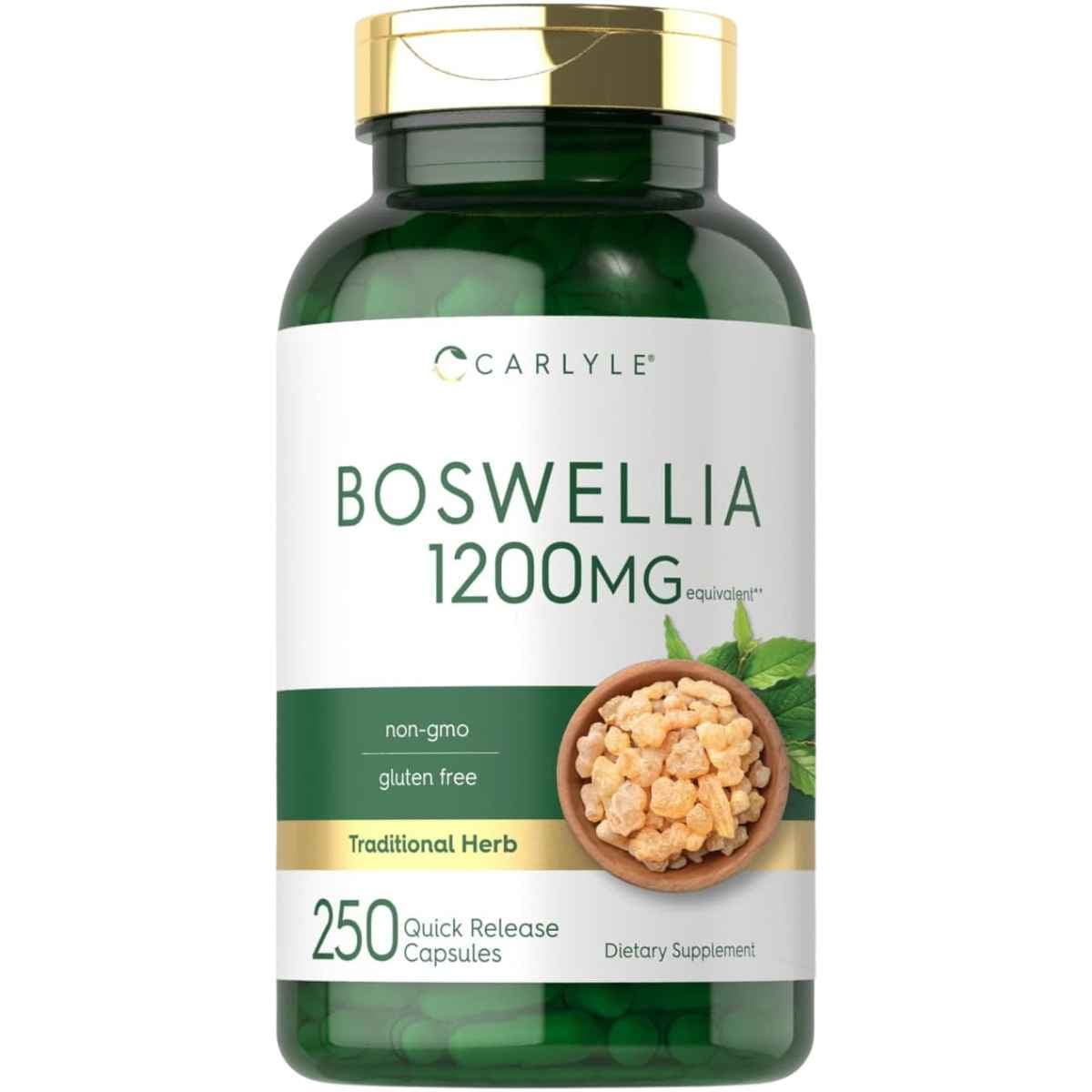 Frasco de Carlyle Boswellia 1200 mg con 250 cápsulas