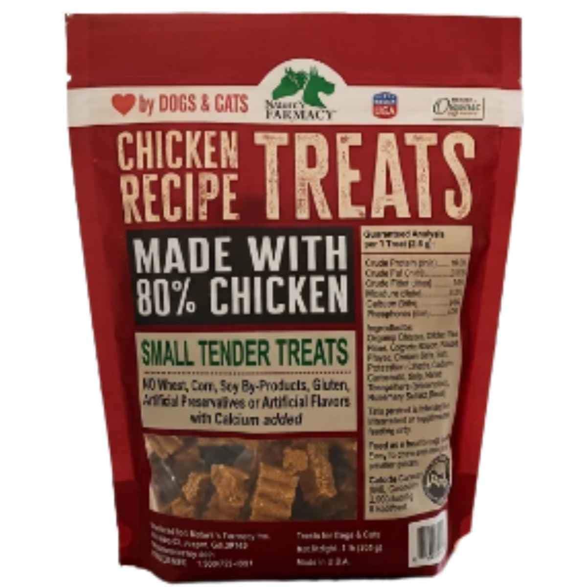 Dogzymes premios tiernos de pollo para perros y gatos, tamaño pequeño, bolsa de 454 g
